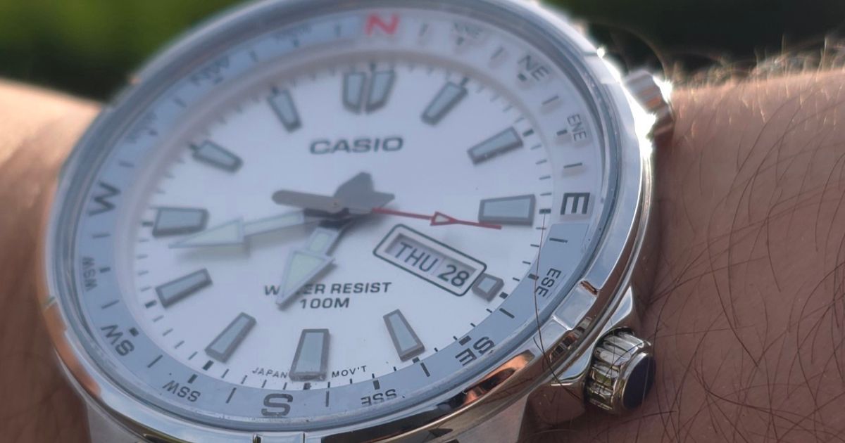 Casio MTD-130D-7A review Wrist shot