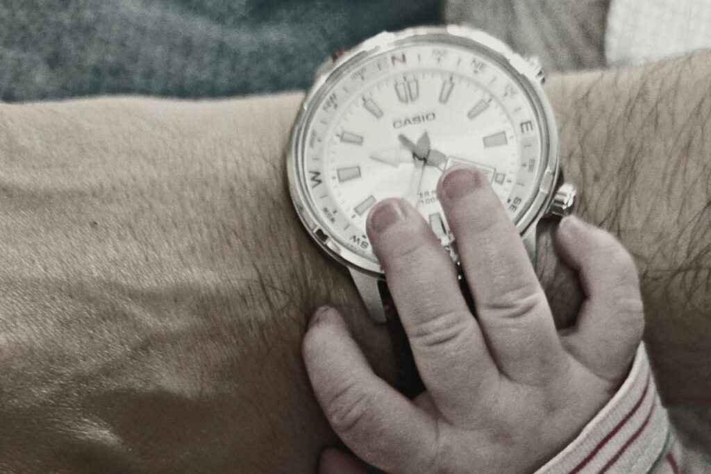 About Babies hand and Casio Watches