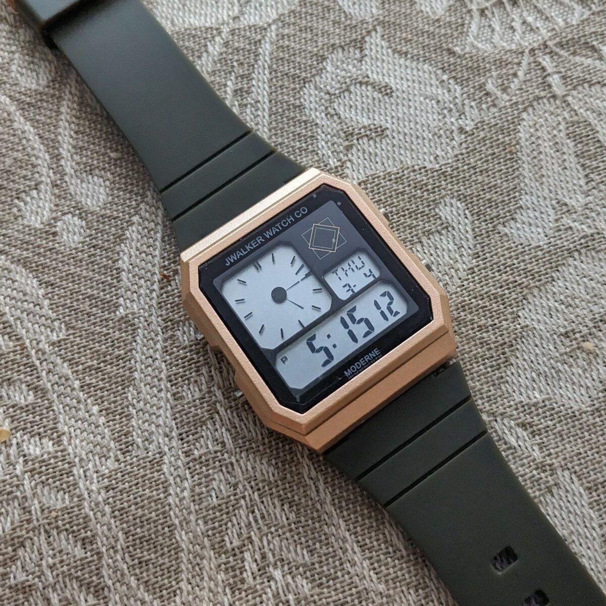 JWalker Watches – Digital Deco Moderne, Rose gold and black