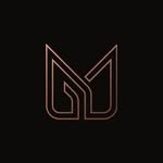 Makydo Watches Makydo brand logo featuring an interlocking geometric monogram emblem in rose gold outline against a black background.